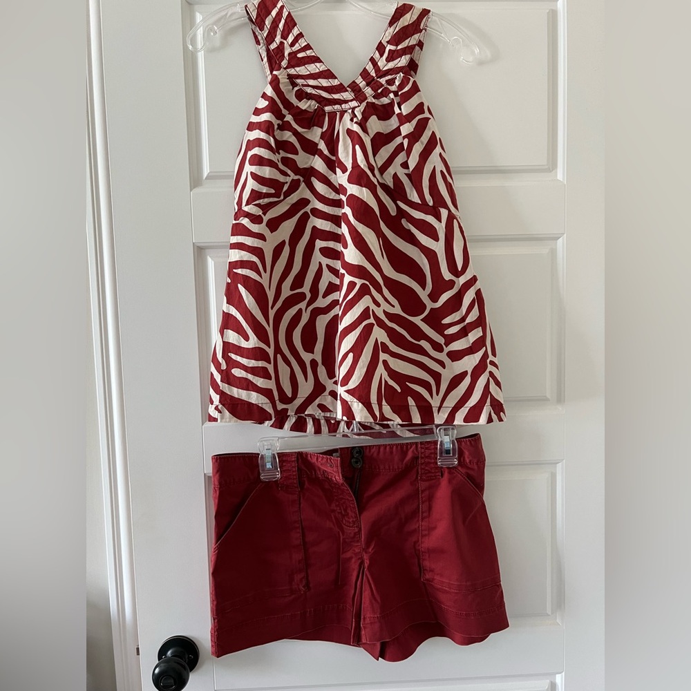 Old Navy Animal Print top and shorts
